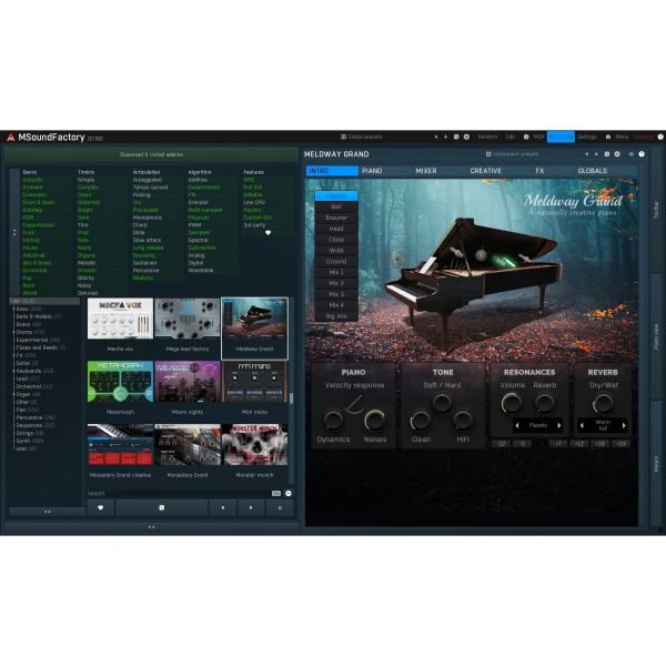 Melda MSoundFactoryLE - Instrumentenplattform mit Hunderten Sounds (LE) - Download