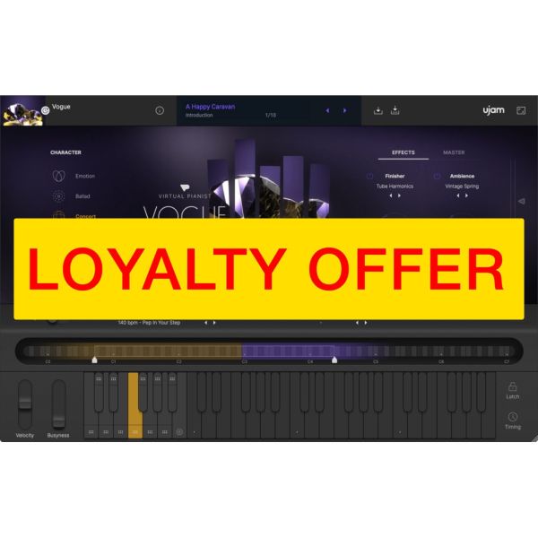 UJAM VOGUE Loyalty Offer - virtueller Konzertflügel für Pop und Rock - Download