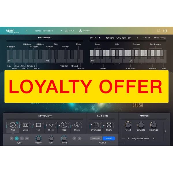 UJAM SOLID 2 Loyalty Offer - virtueller Session-Schlagzeuger für Pop und Rock - Download