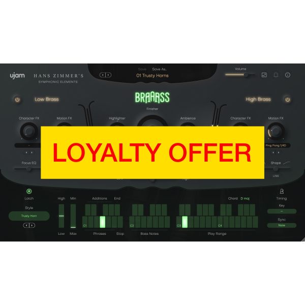 UJAM BRAAASS Loyalty Offer - cineastische Blechbläser aus Hans Zimmers Library - Download