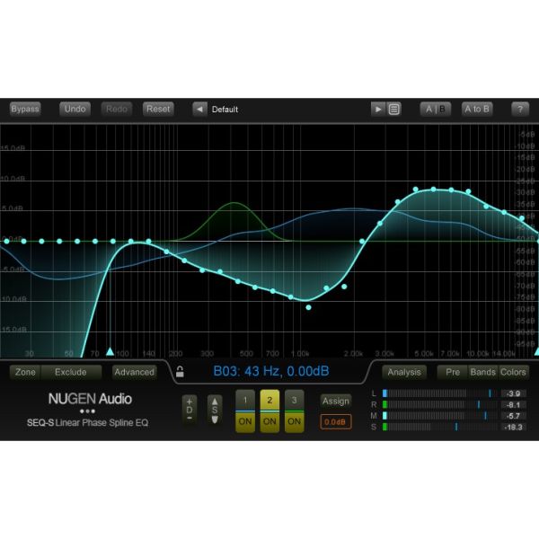NUGEN SEQ-S - linearphasiger Spline-EQ mit Surround-Unterstützung - Download