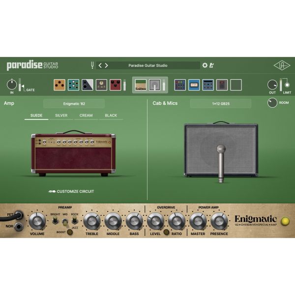 Universal Audio UAD Paradise Guitar Studio - komplette Gitarren-Aufnahmekette - Download