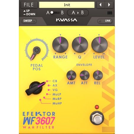 Kuassa Efektor WF3607 Wah Filter - Wah- und Hüllkurvenfilter im Pedal-Stil - Download