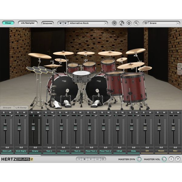 Hertz Red Pack - Erweiterung mit druckvollem Drum-Kit für Hertz Drums - Download