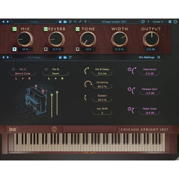 Boz Chicago Upright 1927 Pro - virtuelles Klavier aus dem Jahr 1927 - Download