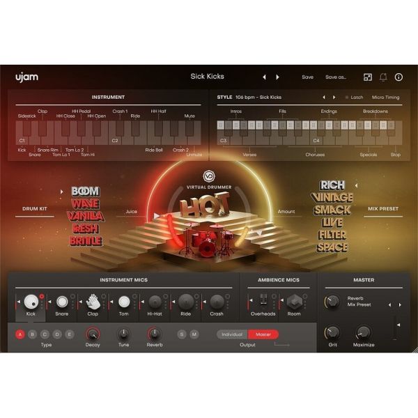 UJAM HOT - virtueller Schlagzeuger für Pop und Hip-Hop - Download