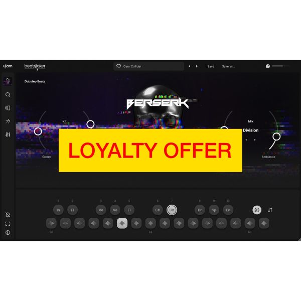 UJAM BERSERK Loyalty Offer - virtuelle Drum-Machine für Dubstep und Bass Music - Download