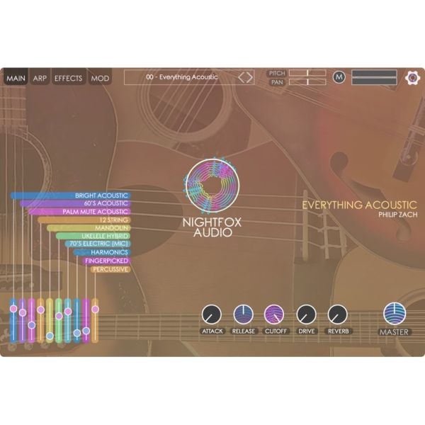 Nightfox Audio Everything Acoustic - virtuelles Instrument mit akustischen Saiteninstrumenten - Download