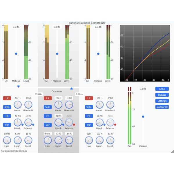 Sonoris Multiband Compressor - Drei-Band-Kompressor fürs Mastering - Download