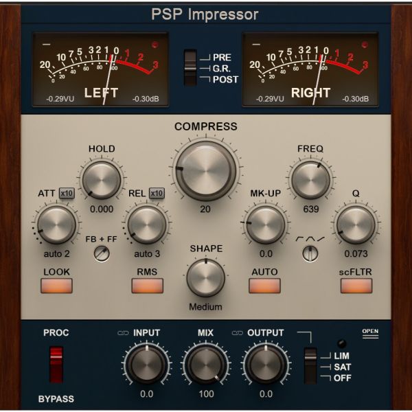 PSP Impressor - hochpräziser Kompressor für Mischungen, Busse und Spuren - Download