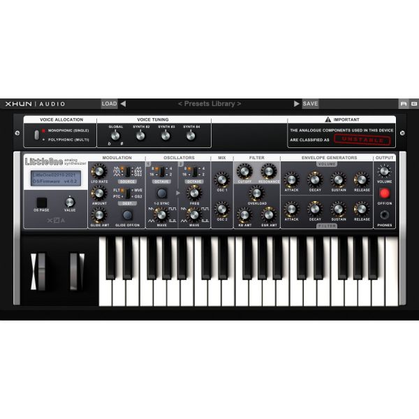 Xhun LittleOne - analog modellierter Synthesizer mit Sequenzer - Download
