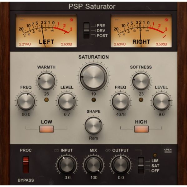 PSP Saturator - Sättigung nach Bandmaschine und Röhrenschaltung - Download