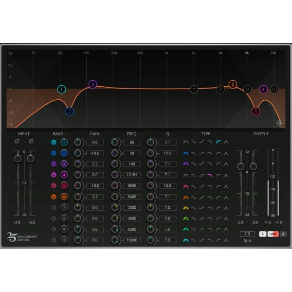 Waves Q10 Equalizer - parametrischer EQ mit zehn Bändern - Download