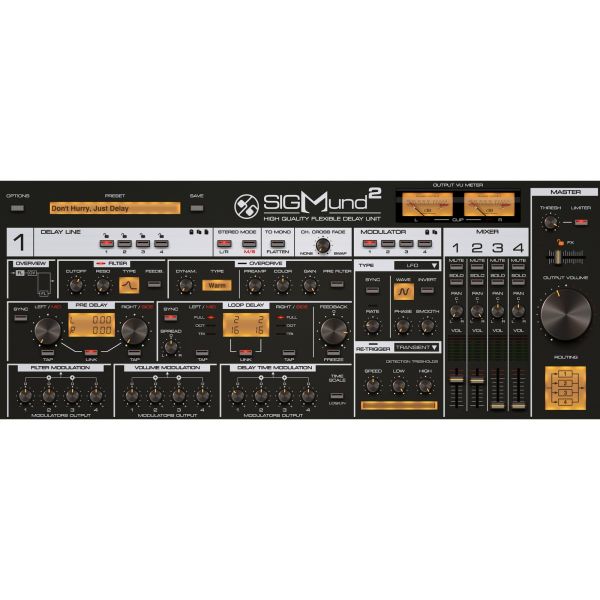 D16 Sigmund 2 - Delay-Plug-in mit vier unabhängigen Delay-Linien - Download