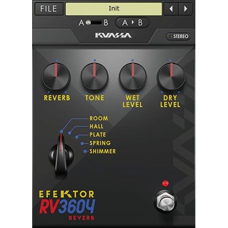 Kuassa Efektor RV3604 Reverb - Hall-Plug-in im Pedal-Stil mit fünf Halltypen - Download