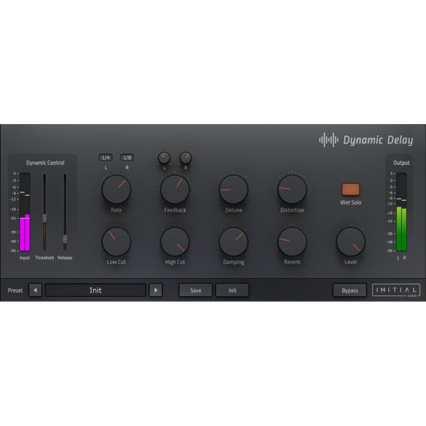 Initial Audio Dynamic Delay - Stereo-Delay mit internem Sidechain-Ducking - Download