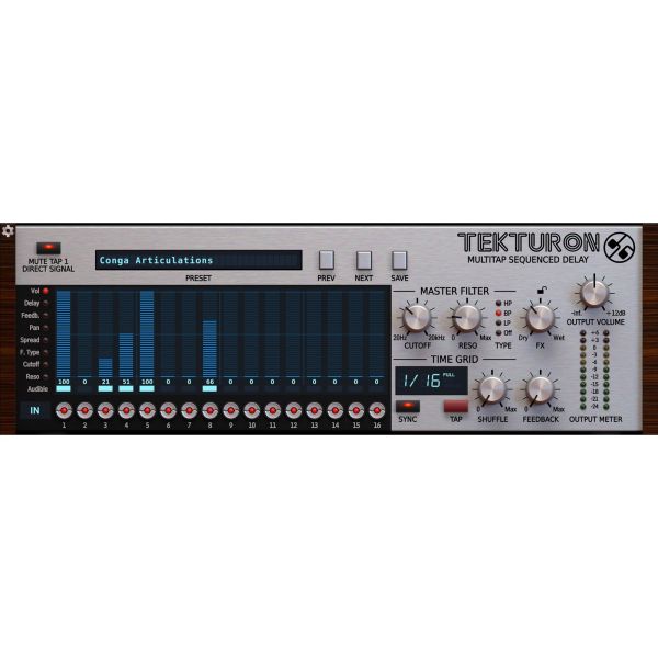 D16 Tekturon - Multitap-Delay mit 16 Delay-Linien - Download