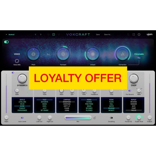 UJAM VOXCRAFT Loyalty Offer - Vocal-Prozessor für Tonhöhe, Formanten und Textur - Download