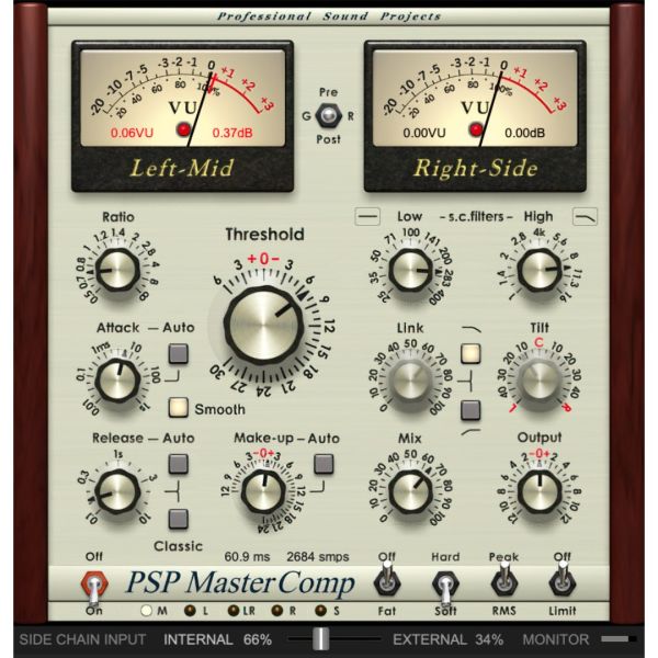 PSP MasterComp - Stereo-Dynamikprozessor für Mastering und Mischung - Download