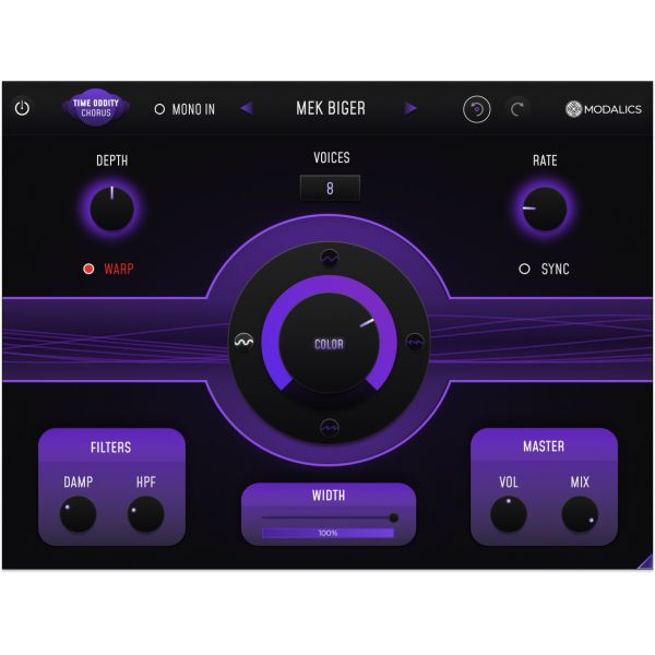 Modalics Time Oddity Chorus - Chorus-Effekt mit Color-Regler und Warp-Modus - Download