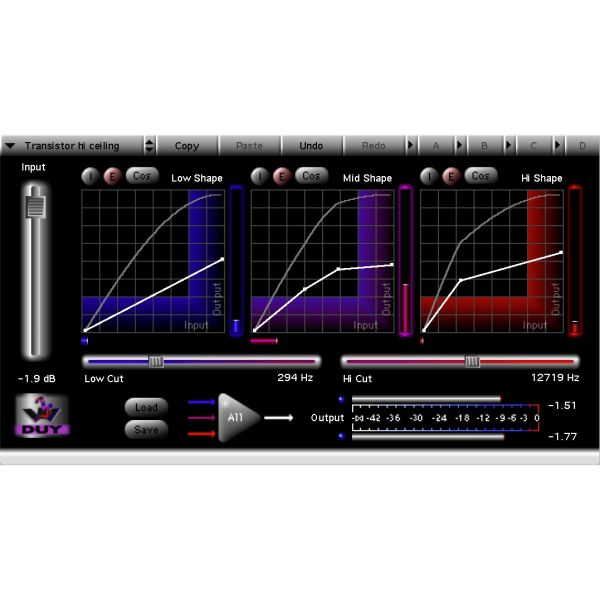 DSpatial DUY Shape - frequenzabhängiger 3-Band-Waveshaper - Download
