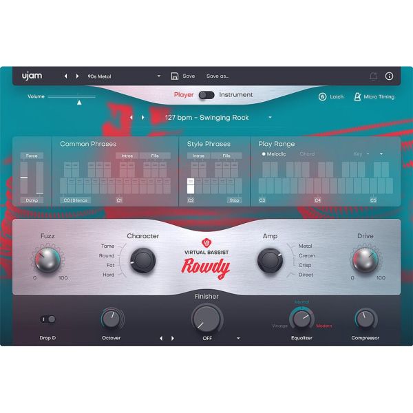 UJAM ROWDY 2 - virtueller Rockbassist mit angezerrtem Plektrum-Sound - Download