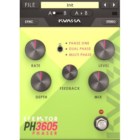 Kuassa Efektor PH3605 Phaser - Phaser-Plug-in im Pedal-Stil mit drei Modellen - Download