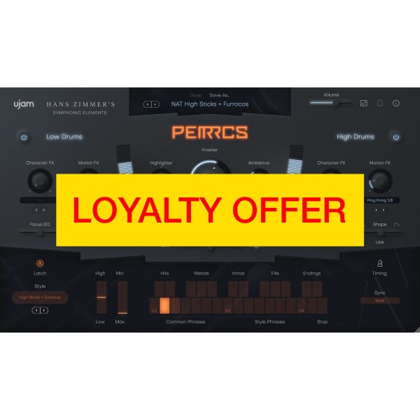 UJAM PERRCS Loyalty Offer - orchestrale Percussion für Film, TV und Games - Download