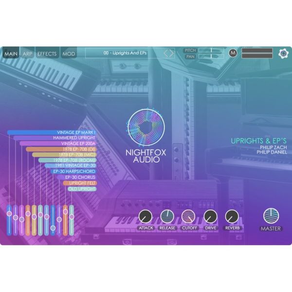 Nightfox Audio Uprights and EPs - virtuelles Instrument mit E-Pianos und Klavieren - Download