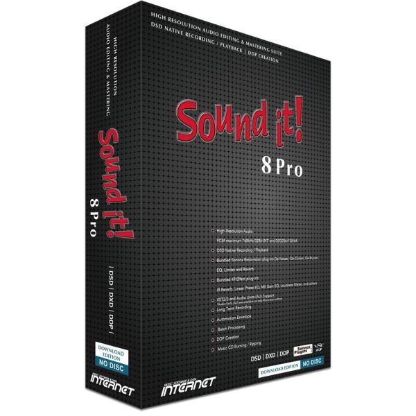 Internet Co. Sound it! 8 Pro - Mac - Audio-Editor für Mastering und High-Resolution-Audio - Download