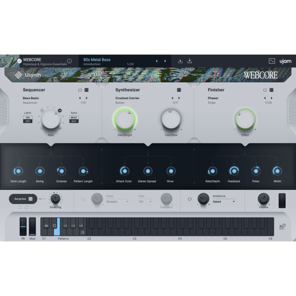 UJAM WEBCORE - digitaler Synthesizer für Glitch Pop und Hyperpop - Download