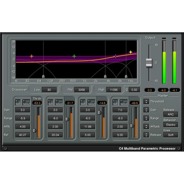 Waves C4 Multiband Compressor - Vierband-Dynamikprozessor - Download
