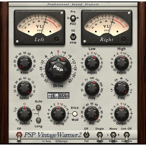PSP Vintage Warmer 2 - analoger Kompressor und Limiter, Ein- oder Mehrband - Download