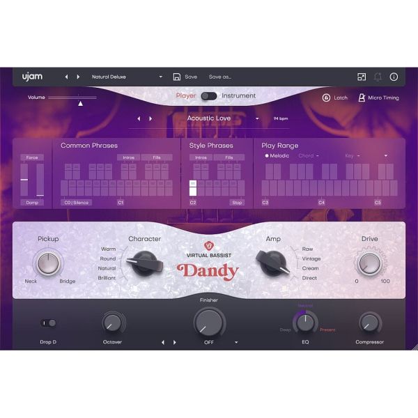 UJAM DANDY - virtueller Bassist mit Flatwound-Vintage-Sound - Download