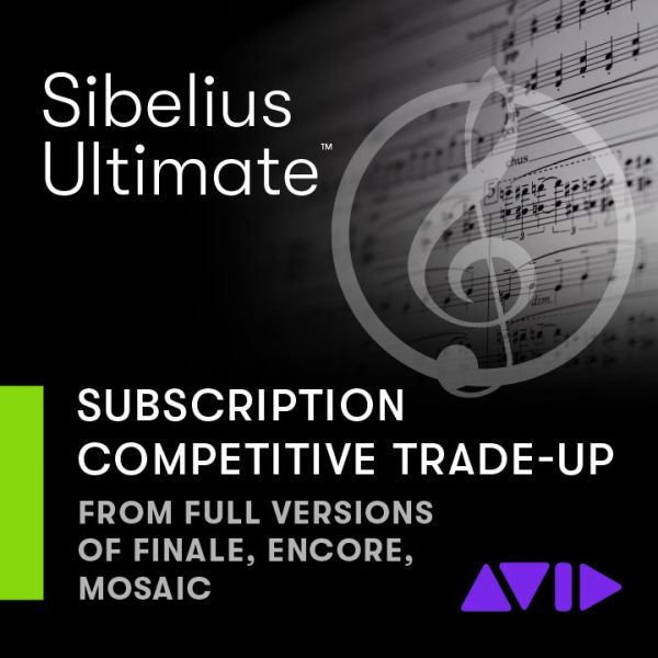 Avid Sibelius Ultimate 1Y Subscription TRADE-UP - professionelle Notation mit unbegrenzten Notenzeilen - Download
