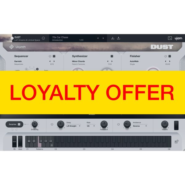 UJAM DUST Loyalty Offer - Synthesizer für Lo-Fi- und Liminal-Texturen - Download