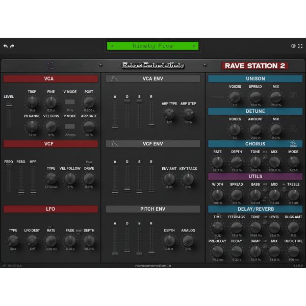 Re-Style Rave Station 2 - Workstation-Synthesizer im Stil der 90er mit über 600 Sounds - Download