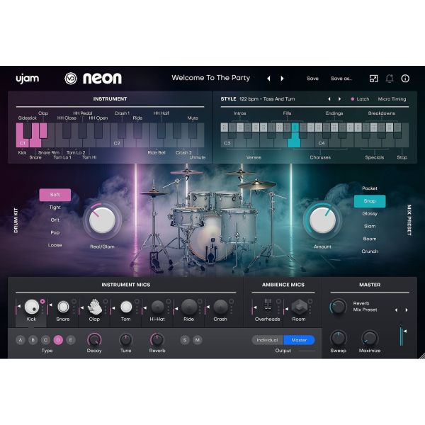 UJAM NEON - virtueller Drummer für Nu Disco und Dance-Pop - Download