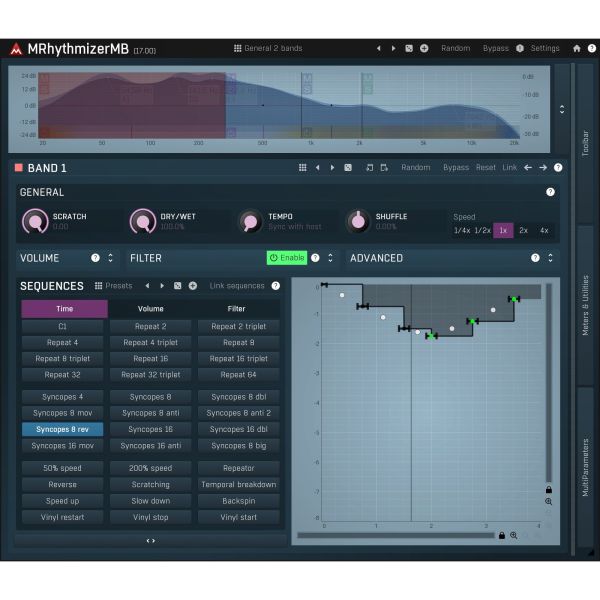 Melda MRhythmizerMB - Multiband-Effekt für Rhythmus und Zeitmanipulation - Download