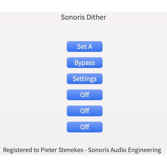 Sonoris Dither - Dither- und Noiseshaping-Plug-in fürs Mastering - Download