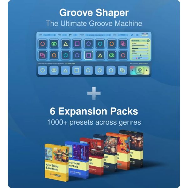 Pitch Innovations Groove Shaper (Plugin) + Expansions Bundle - Groove-Sequenzer mit sechs Expansion-Packs - Download