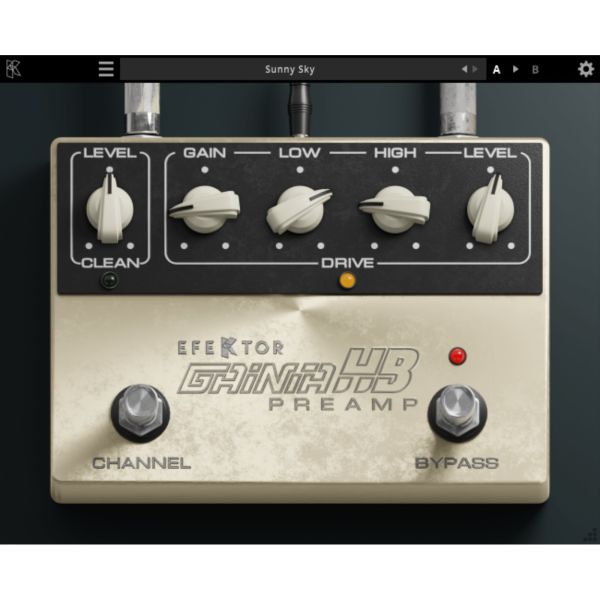 Kuassa Efektor Gainia HB - Preamp-Box mit Clean- und Drive-Kanal - Download