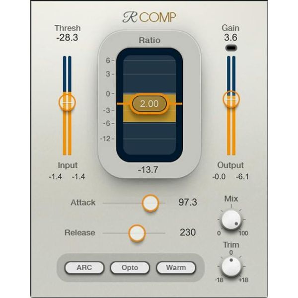 Waves Renaissance Compressor - Kompressor mit Opto- und Electro-Charakter - Download