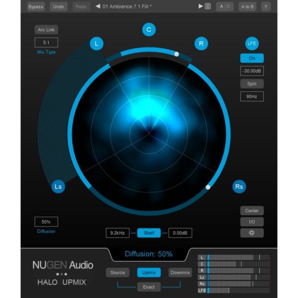 NUGEN Halo Upmix - Upmixer von Stereo auf 5.1 und 7.1 - Download
