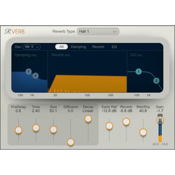 Waves Renaissance Reverb - algorithmischer Hall mit zwölf Halltypen - Download