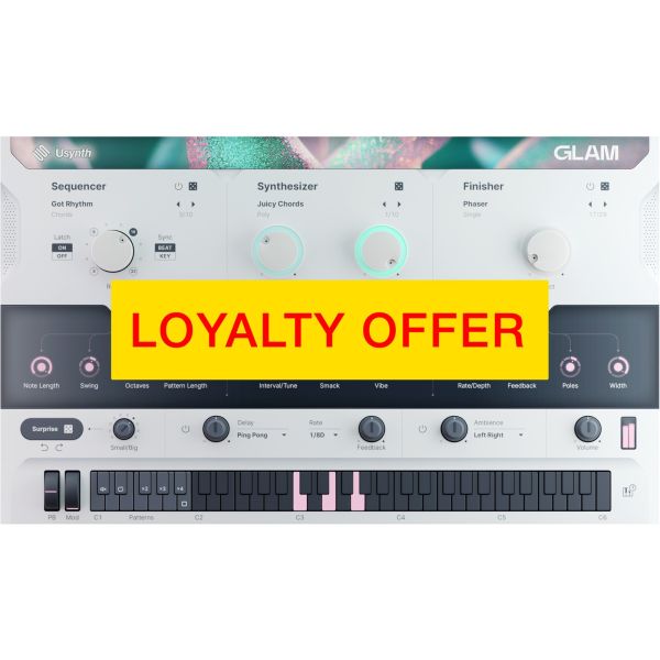 UJAM GLAM Loyalty Offer - Pop-Synthesizer für Leads, Pads und Bässe - Download