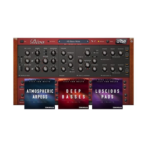 u-he Diva Tom Wolfe Bundle - Synthesizer mit drei Soundbanks von Tom Wolfe - Download