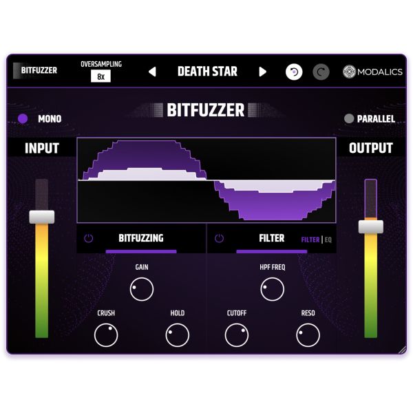 Modalics BitFuzzer - Hybrid-Verzerrer aus Bitcrusher, Fuzz und Distortion - Download