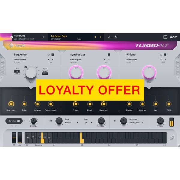 UJAM TURBO-XT Loyalty Offer - Rompler-Synthesizer mit Sounds der 90er - Download
