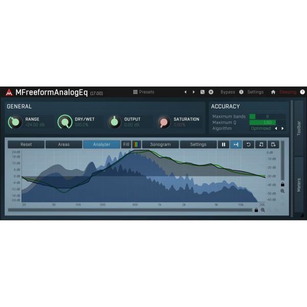 Melda MFreeformAnalogEq - frei zeichenbarer Equalizer mit Analogfiltern - Download